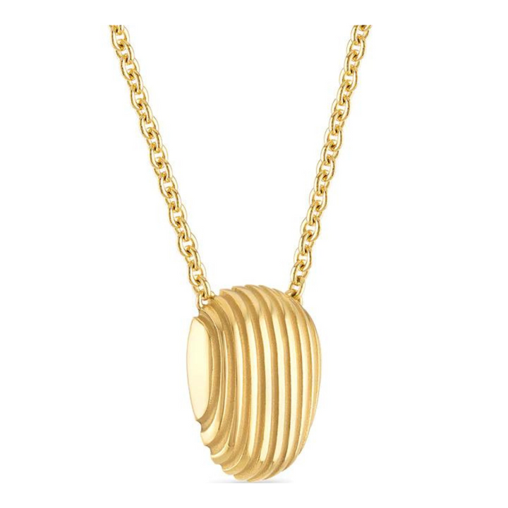 PAMELA ZAMORE ISLA SHEILD NECKLACE IN YELLOW GOLD