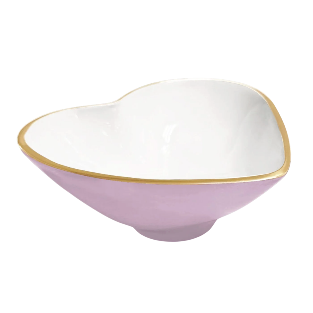 BEATRIZ BALL Encanto Small Lilac And White Deep Heart Bowl Default Title