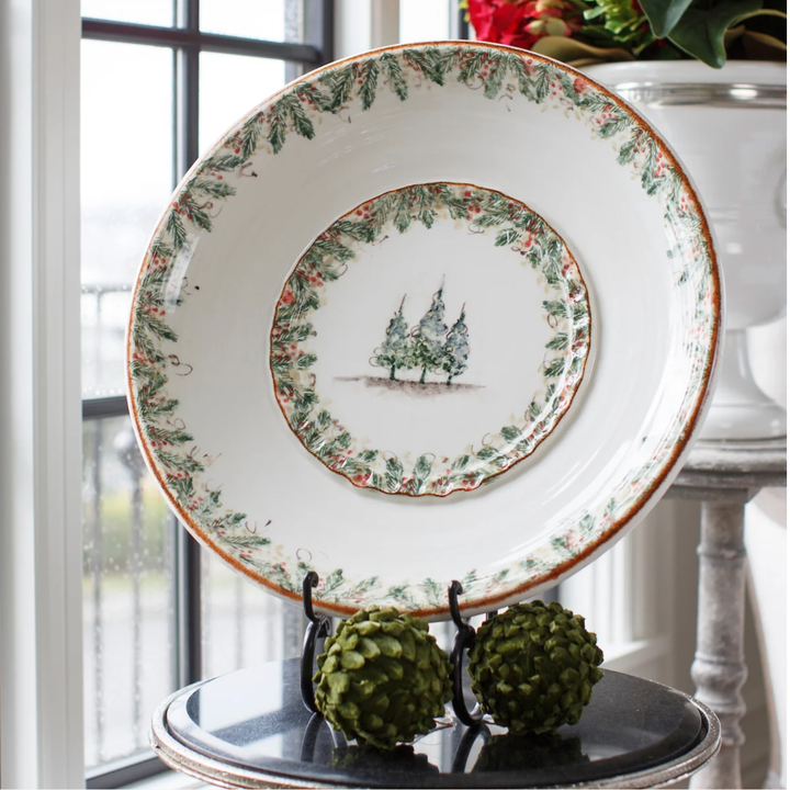 ARTE ITALICA Natale Large Rount Platter