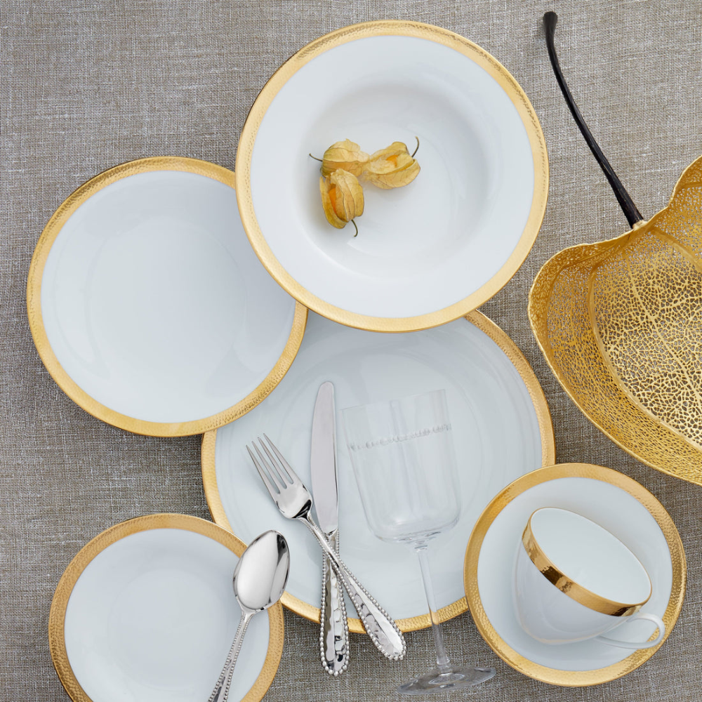 MICHAEL ARAM GOLDSMITH DINNERWARE 5PC PLACESETTING