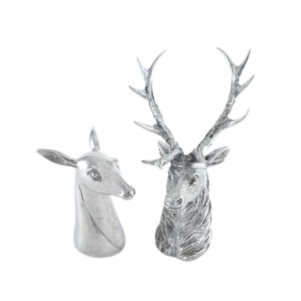 VAGABOND HOUSE Stag And Doe Pewter Salt And Pepper Set