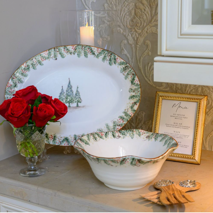 ARTE ITALICA Natale Large Serving Bowl