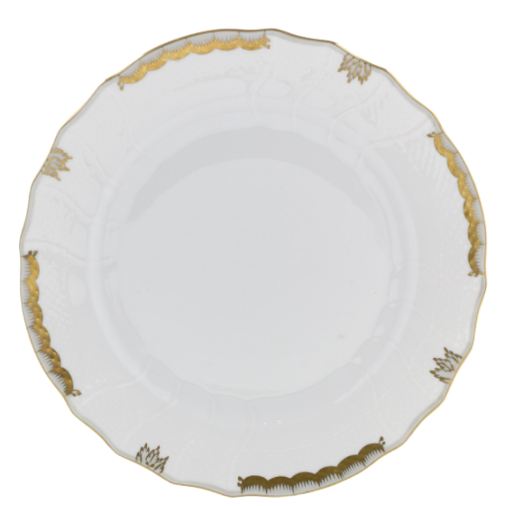 HEREND PRINCESS VICTORIA GRAY SALAD PLATE