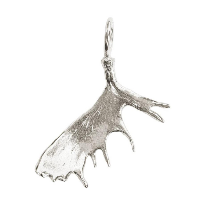 HEATHER B. MOORE SILVER MOOSE PADDLE SCULPTURAL CHARM