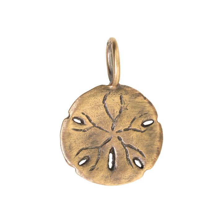 HEATHER B. MOORE GOLD PATINA SAND DOLLAR SCULPTURAL CHARM