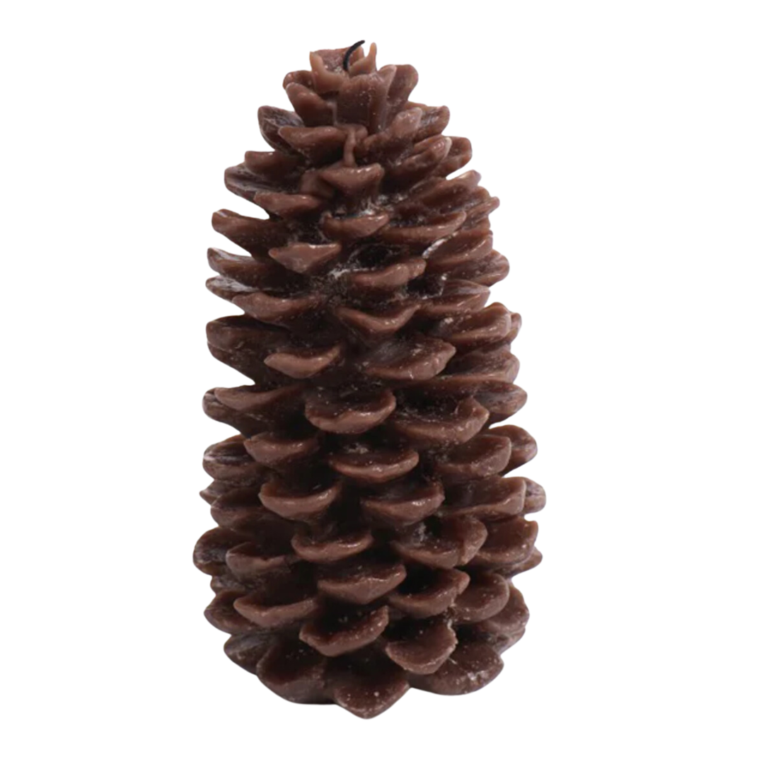 ZODAX Brown Pine Cone Candle Medium