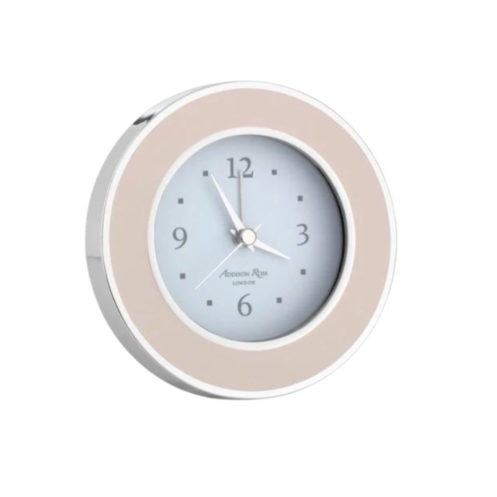 ADDISON ROSS Light Pink And Silver Alarm Clock Default Title