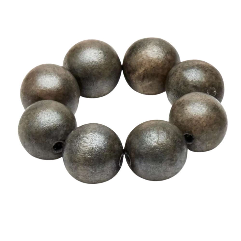 DEBORAH RHODES DESERT PALM WOOD NAPKIN RING - GREY