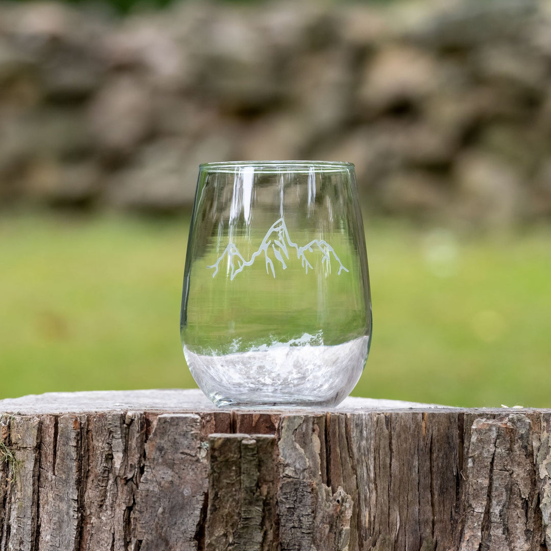 Tetons Stemless Wine Glass