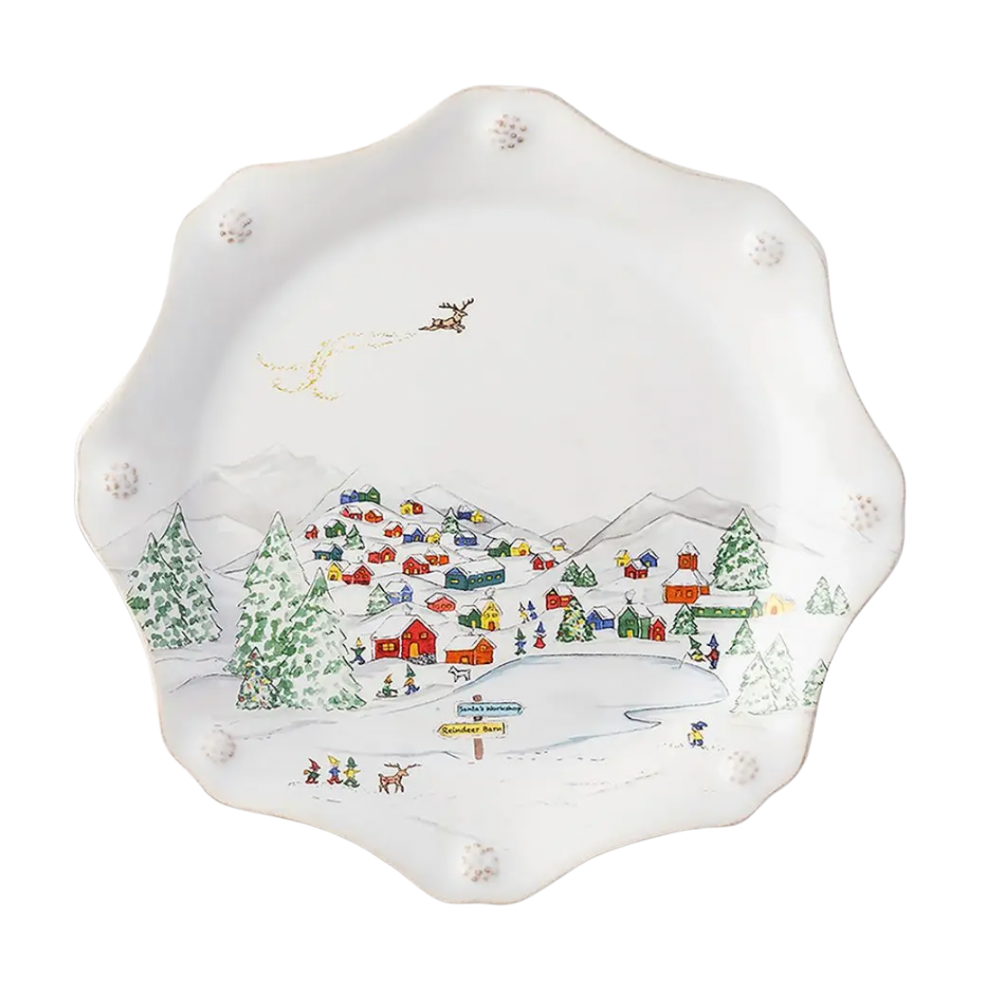 JULISKA BERRY AND THREAD NORTH POLE SALAD PLATE