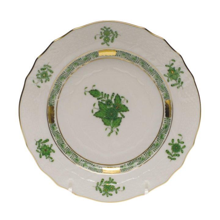 HEREND Chinese Bouquet Green Bread And Butter Plate
