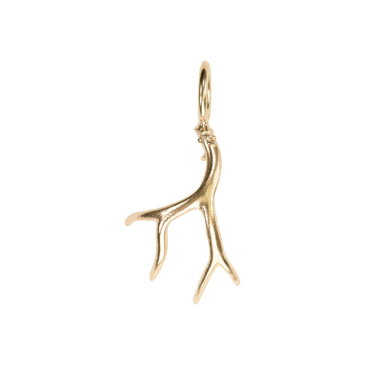 HEATHER B. MOORE Yellow Gold Polished Antler Sculptural Small Charm