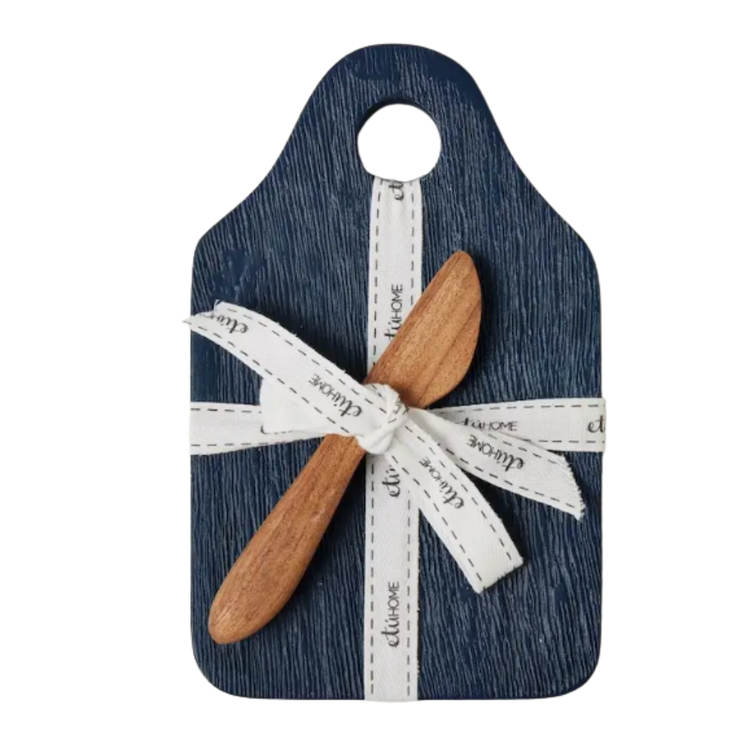 ETUHOME Navy Dutch Cheese Board With Spreader Default Title