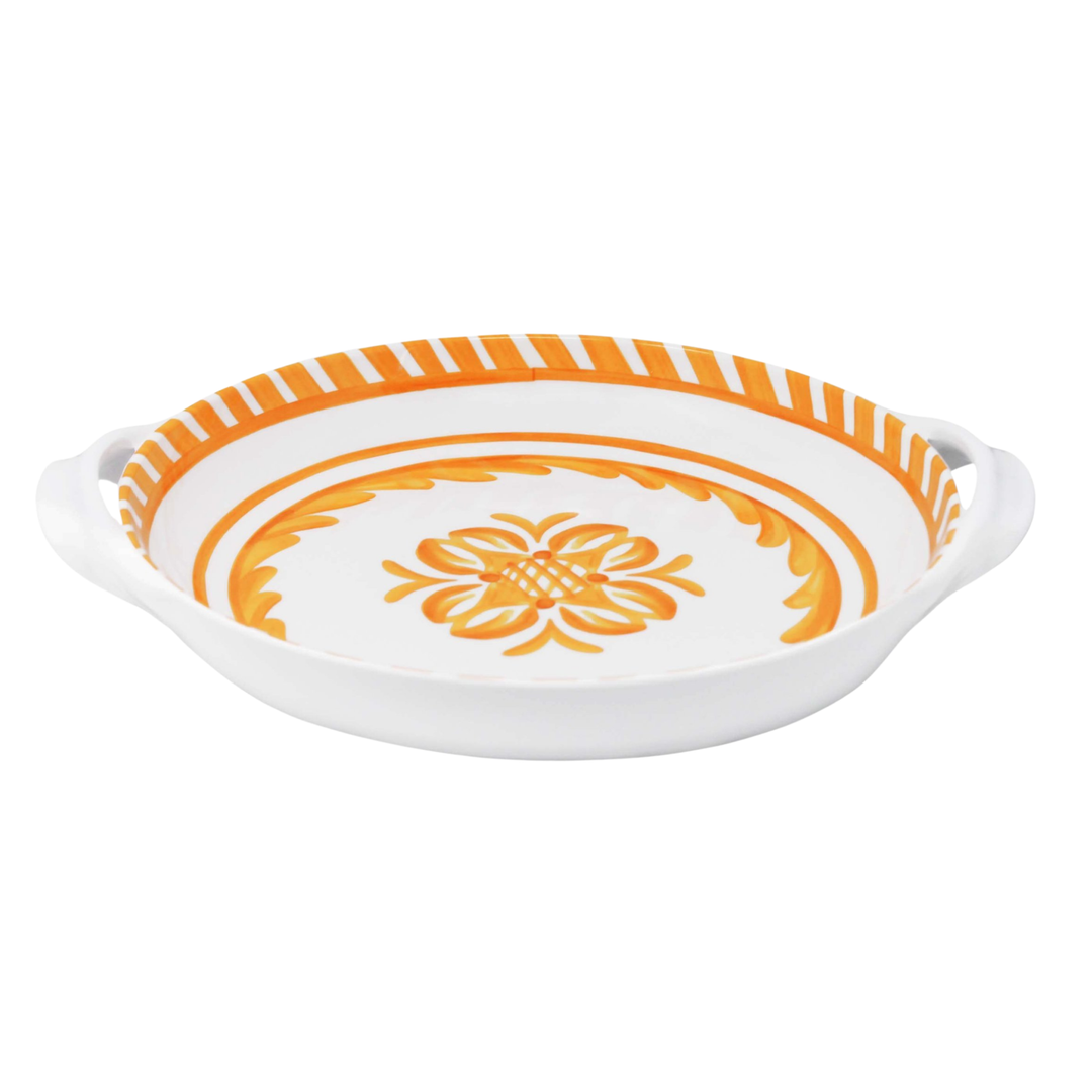 LE CADEAUX Sicily Orange Small Shallow Handled Bowls Default Title