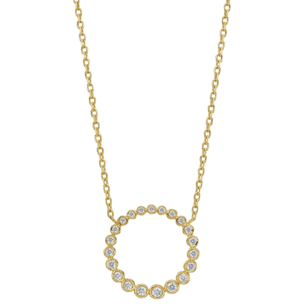 GUMUCHIAN 18K YELLOW GOLD DIAMOND NUTMEG NECKLACE