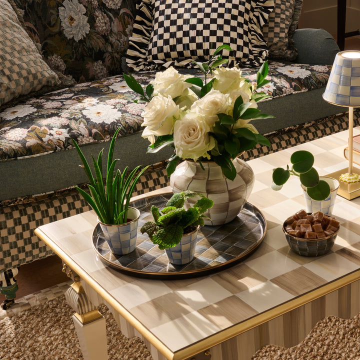 MACKENZIE CHILDS Sophisticheck Round Tray