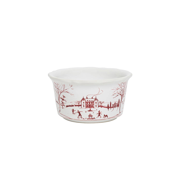 Country Estate Winter Frolic Ruby Ramekin