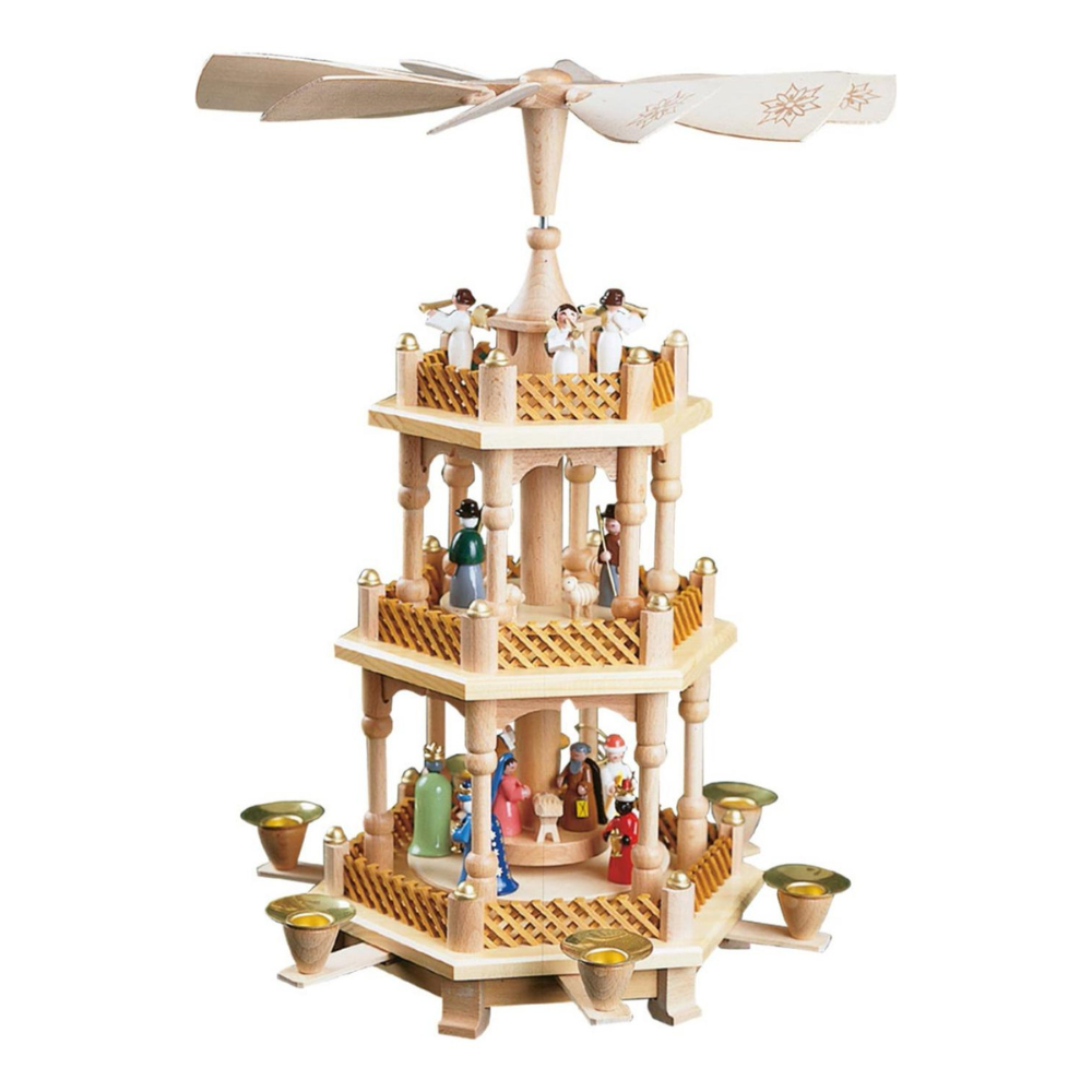 ALEXANDER TARON Wooden 3 Tier Nativity Pyramid Default Title