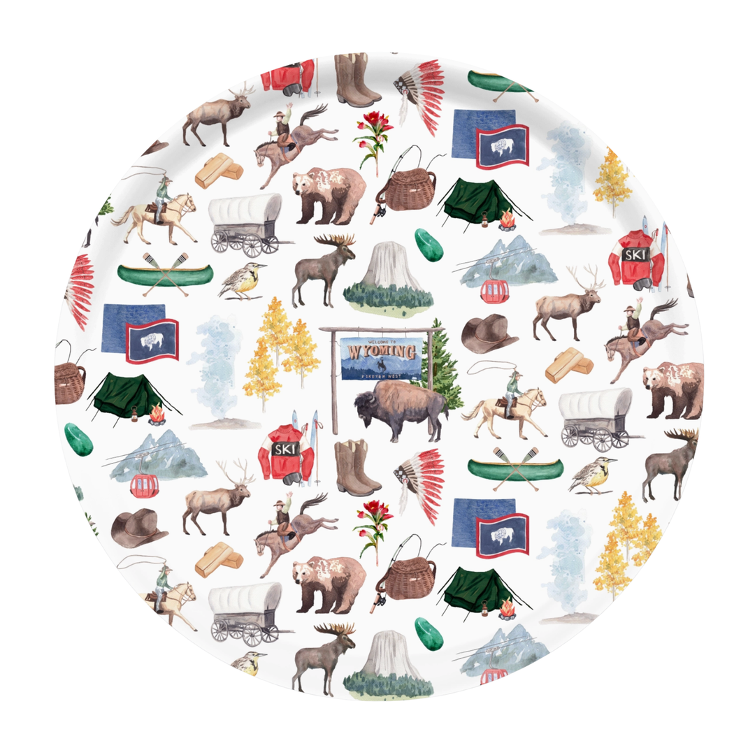 THE MUDDY DOG Wyoming Forever Birchwood Tray