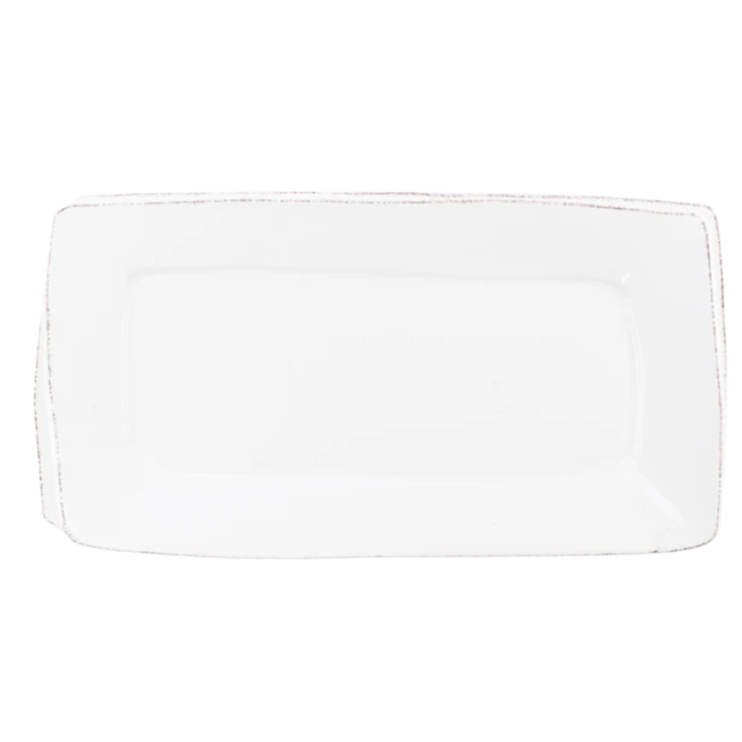 VIETRI Lastra White Rectangular Platter Default Title