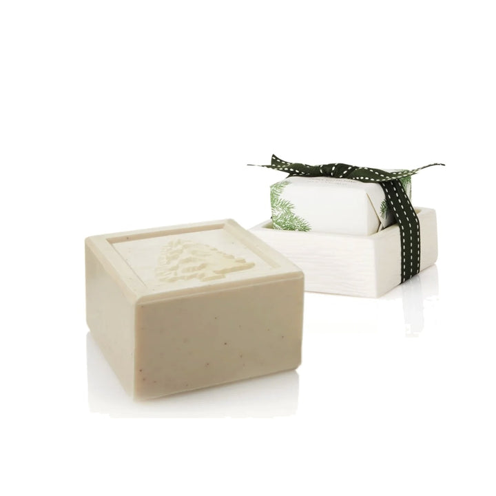 THYMES Frasier Fir Bar Soap & Dish Set