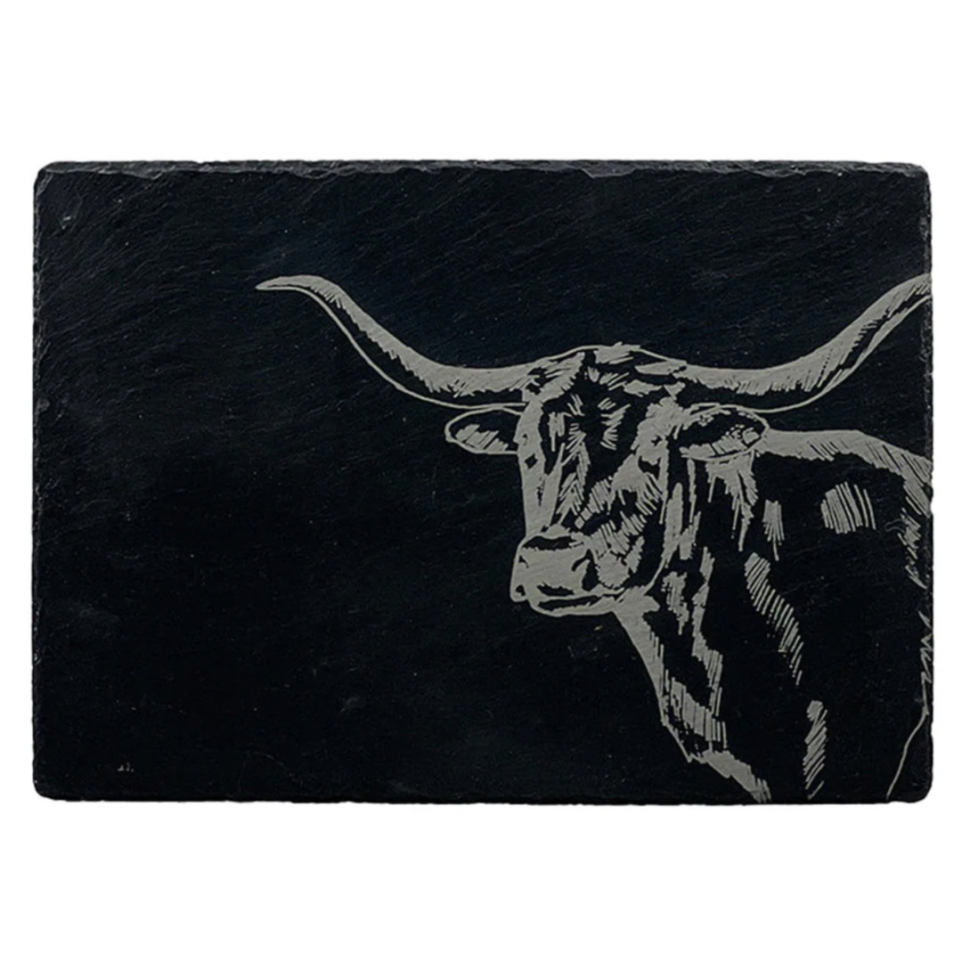 Slate Cheese Board Texas Long Horn