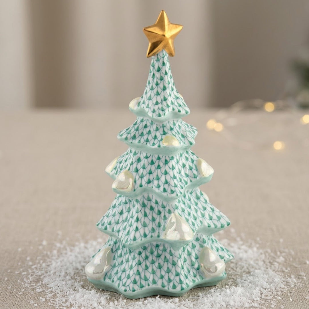 HEREND Large Christmas Tree in Green