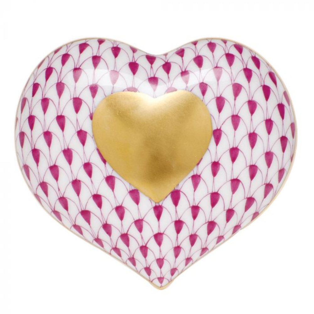 HEREND HEART OF GOLD RASPBERRY,KEY LIME,BLUE,RUST,KEYLIME