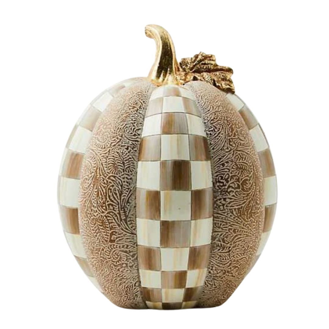 MACKENZIE CHILDS Mocha Check And Block Print Short Pumpkin Default Title