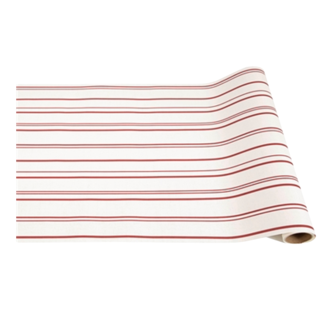 HESTER & COOK Antique Red Stripe Paper Table Runner