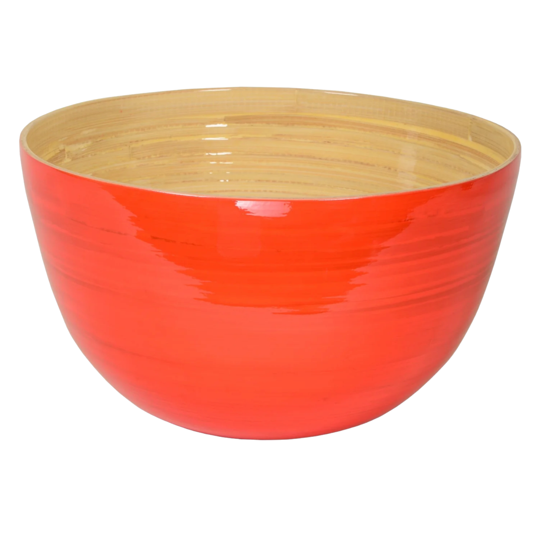 ALBERT L. Orange Bamboo Family Bowl Default Title