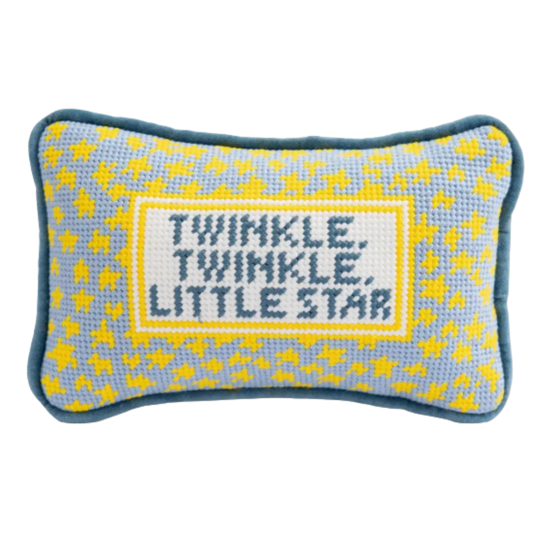 FURBISH STUDIO Twinkle Twinkle Mini Needlepoint Pillow Default Title