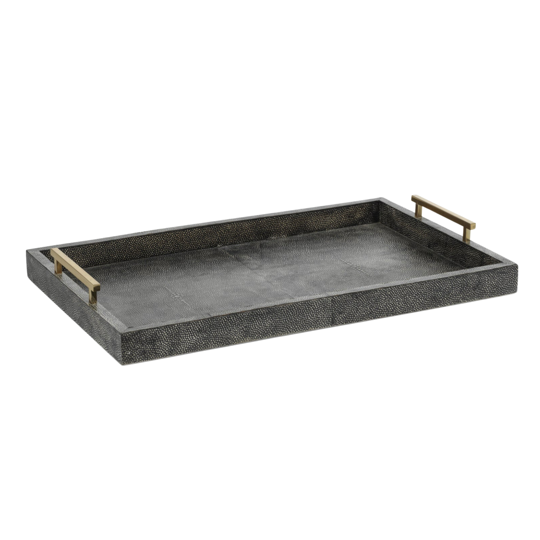 ZODAX Nika Shagreen Leather Bar Tray
