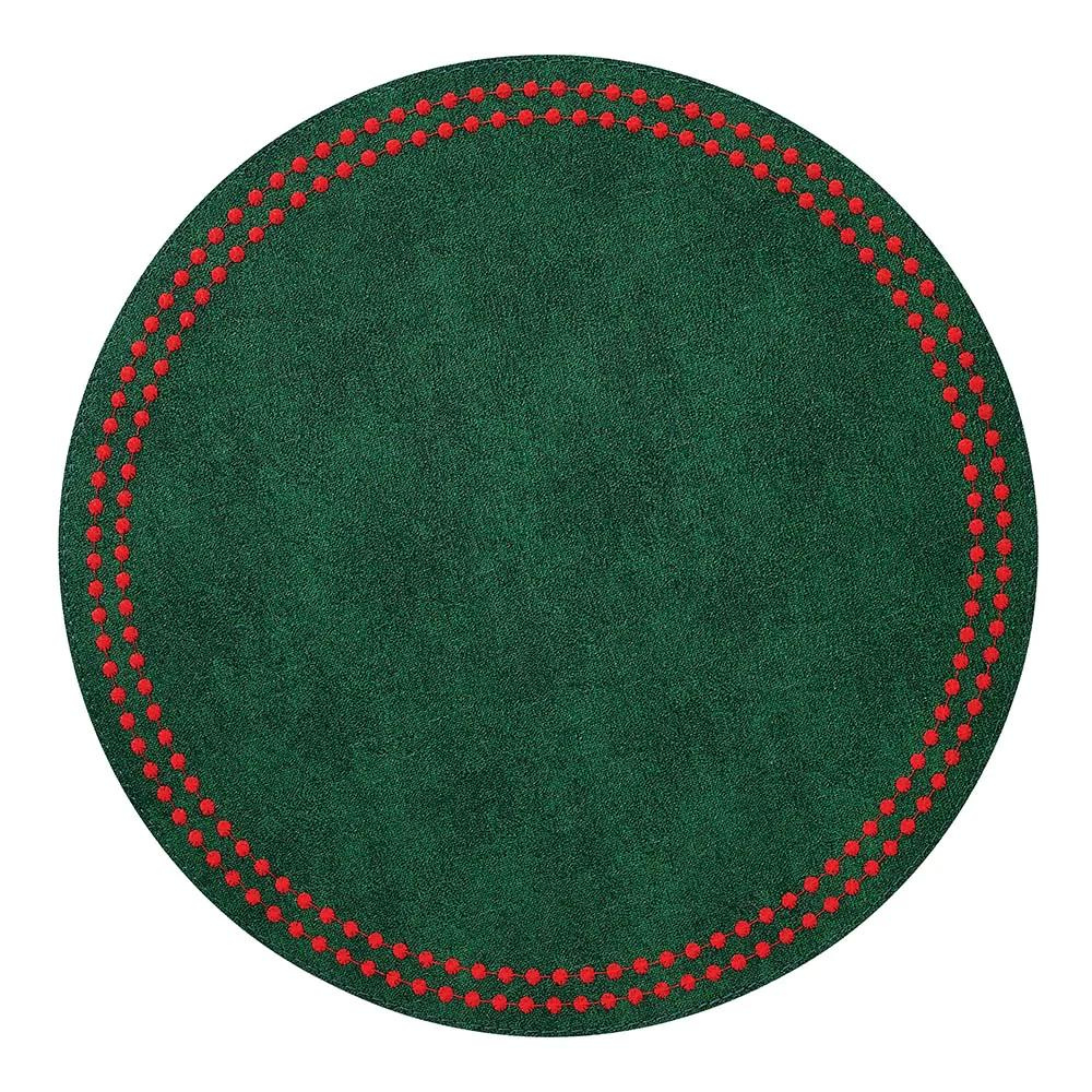 BODRUM Pearls Placemat - Forest & Red Default Title