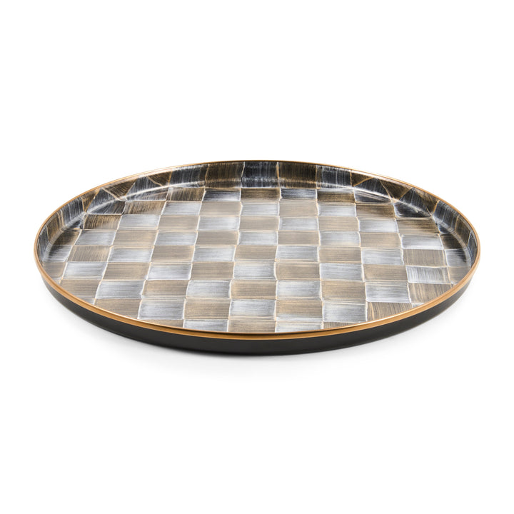 MACKENZIE CHILDS Sophisticheck Round Tray