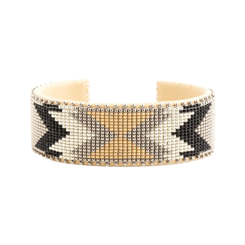 Dawn Large Glass Bead Cuff Bracelet