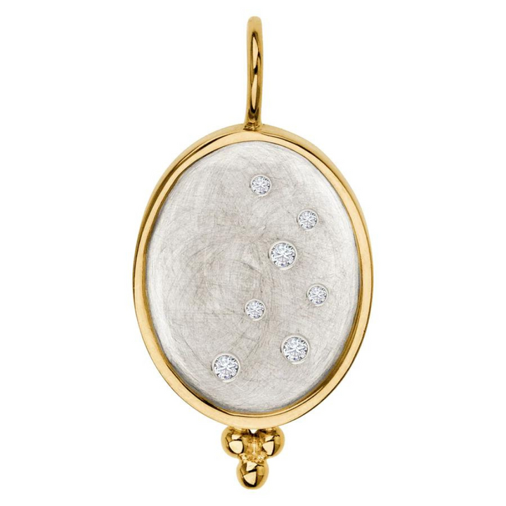 HEATHER B. MOORE Double Framed Diamond Oval Charm