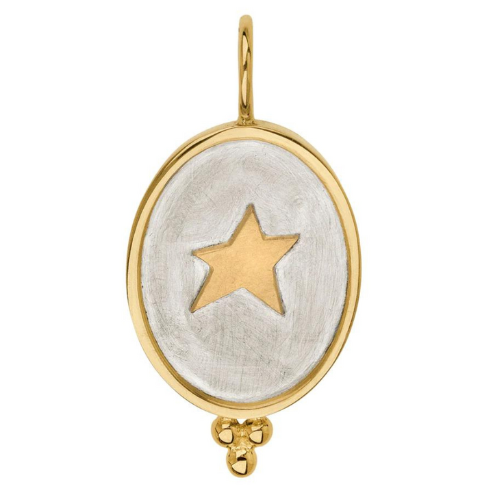 HEATHER B. MOORE Double Framed Diamond Oval Charm