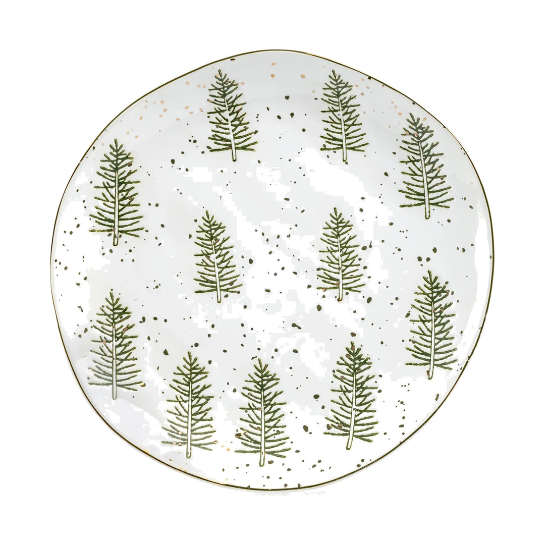 GRACE TEAWARE Snowy Pine Trees Dinner Plate Default Title