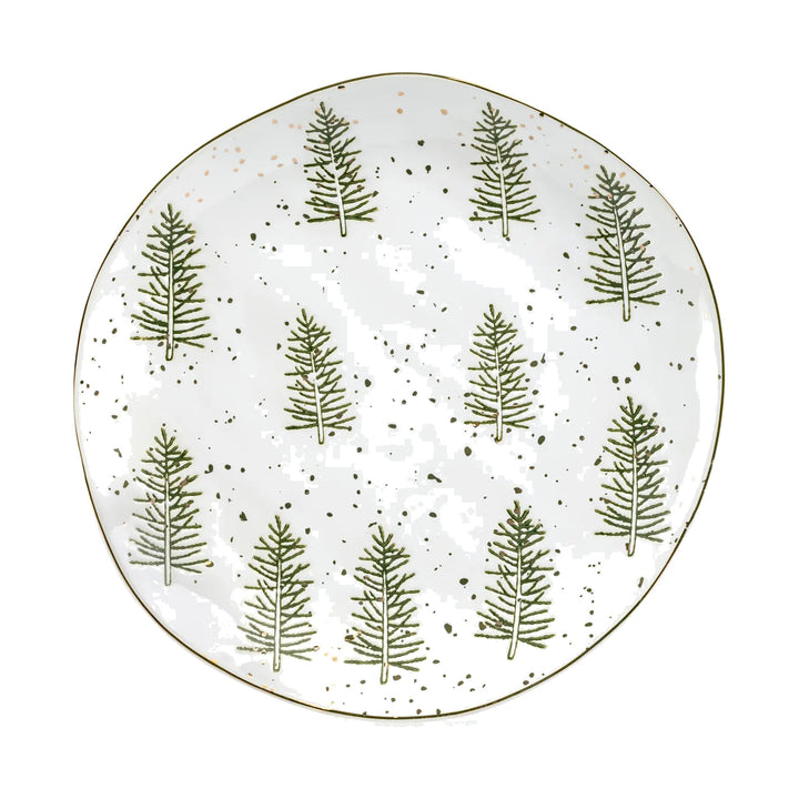 GRACE TEAWARE Snowy Pine Trees Dinner Plate Default Title