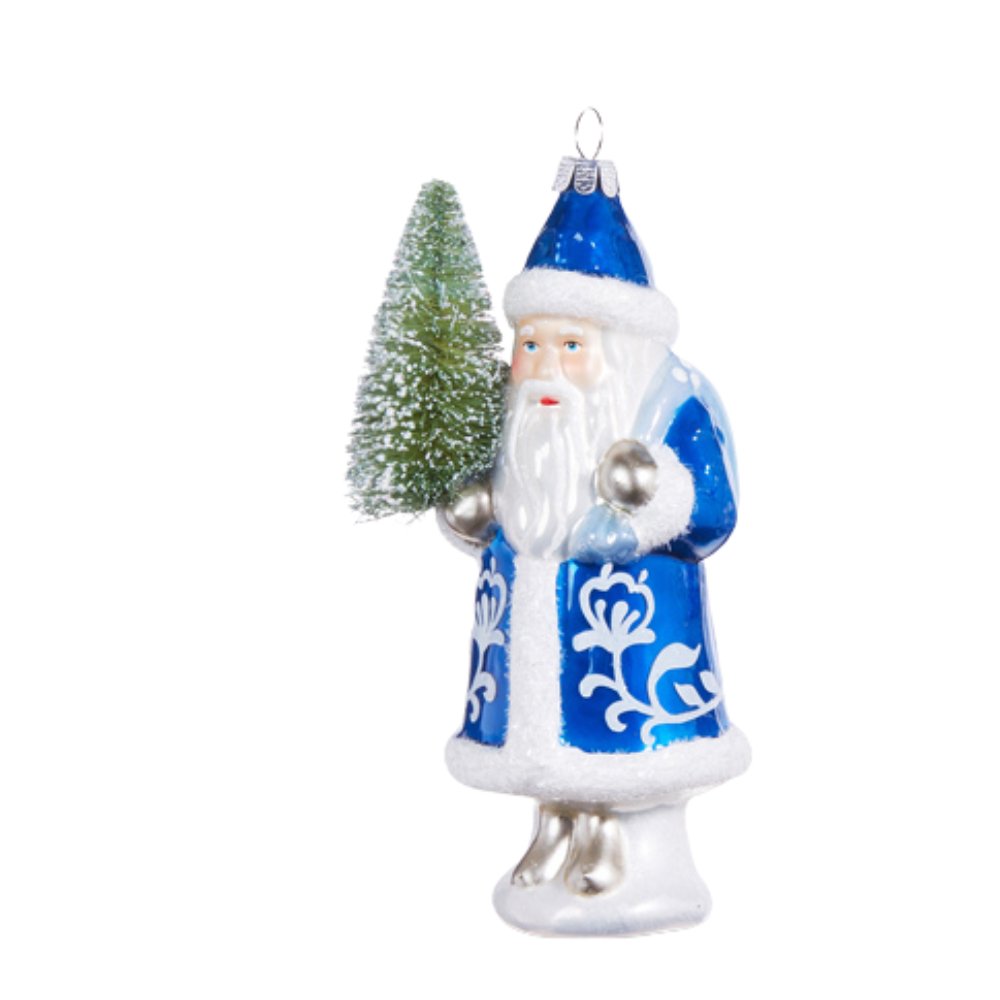 RAZ IMPORTS INDIVIDUALLY SOLD SANTA ORNAMENT WITH A CHRISTMAS TREE