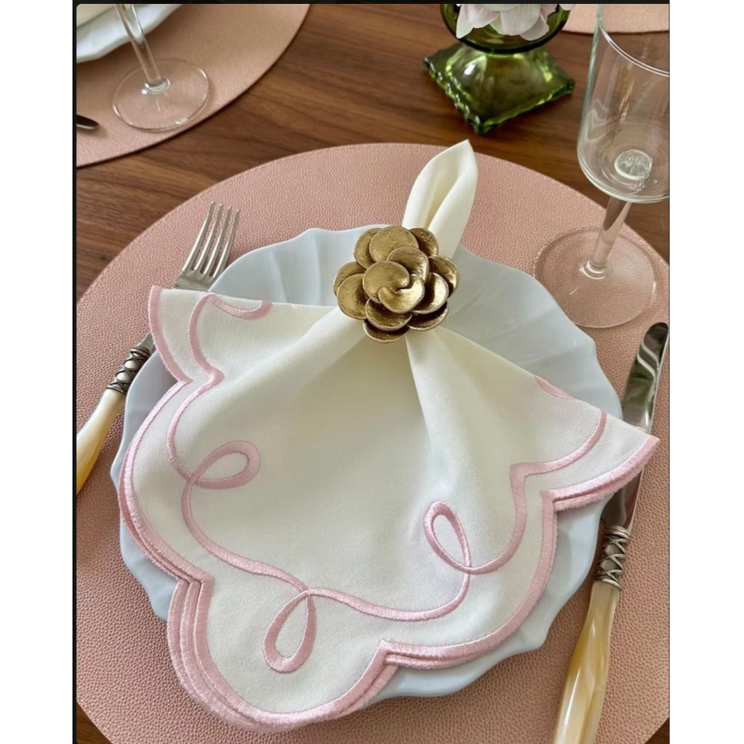 BODRUM Camellia Gold Napkin Ring