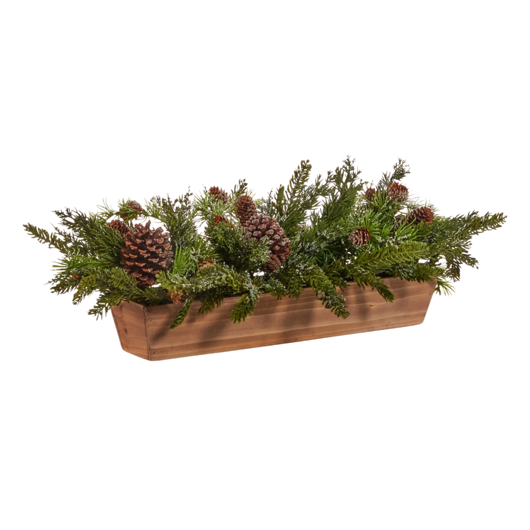 RAZ IMPORTS Iced Pine With Pine Cones Floral Arrangement Default Title