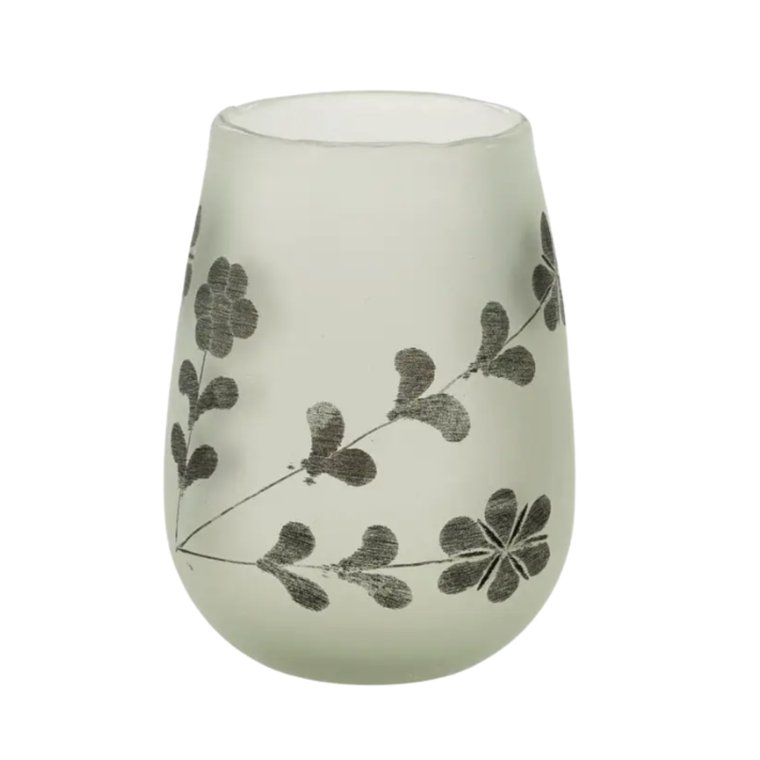 INDABA Rosalie Black Etched Small Vase Default Title