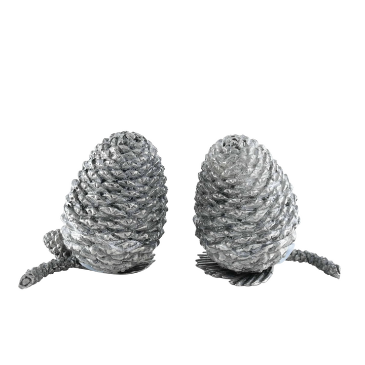 VAGABOND HOUSE PEWTER PINE CONES SALT AND PEPPER SET