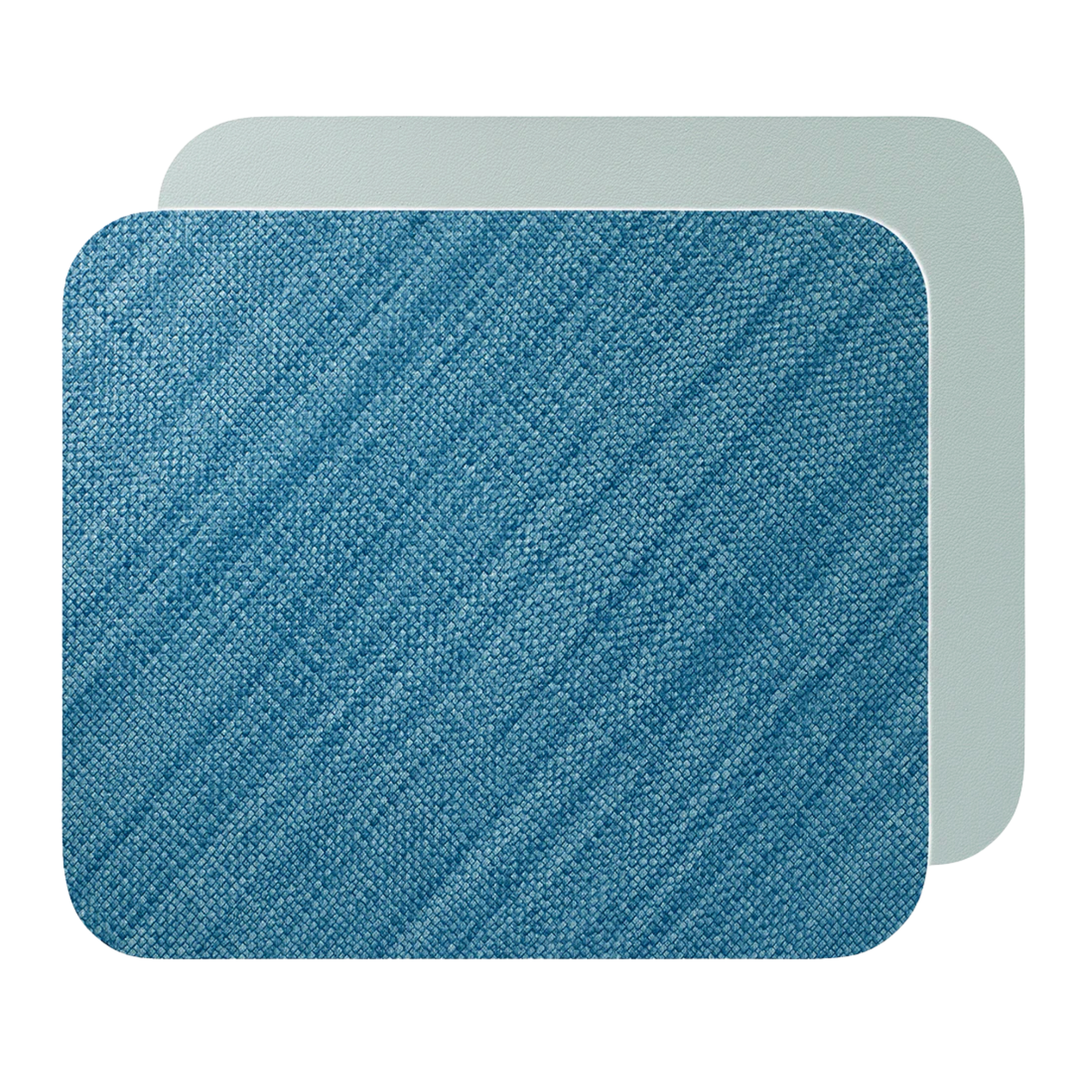 BODRUM Izmir Reversible Blue / Gray Rectangle Placemats Default Title