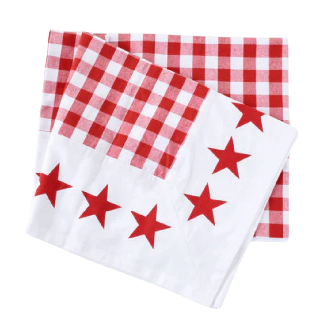 180 DEGREES Gingham Star Border Picnic Cloth Default Title
