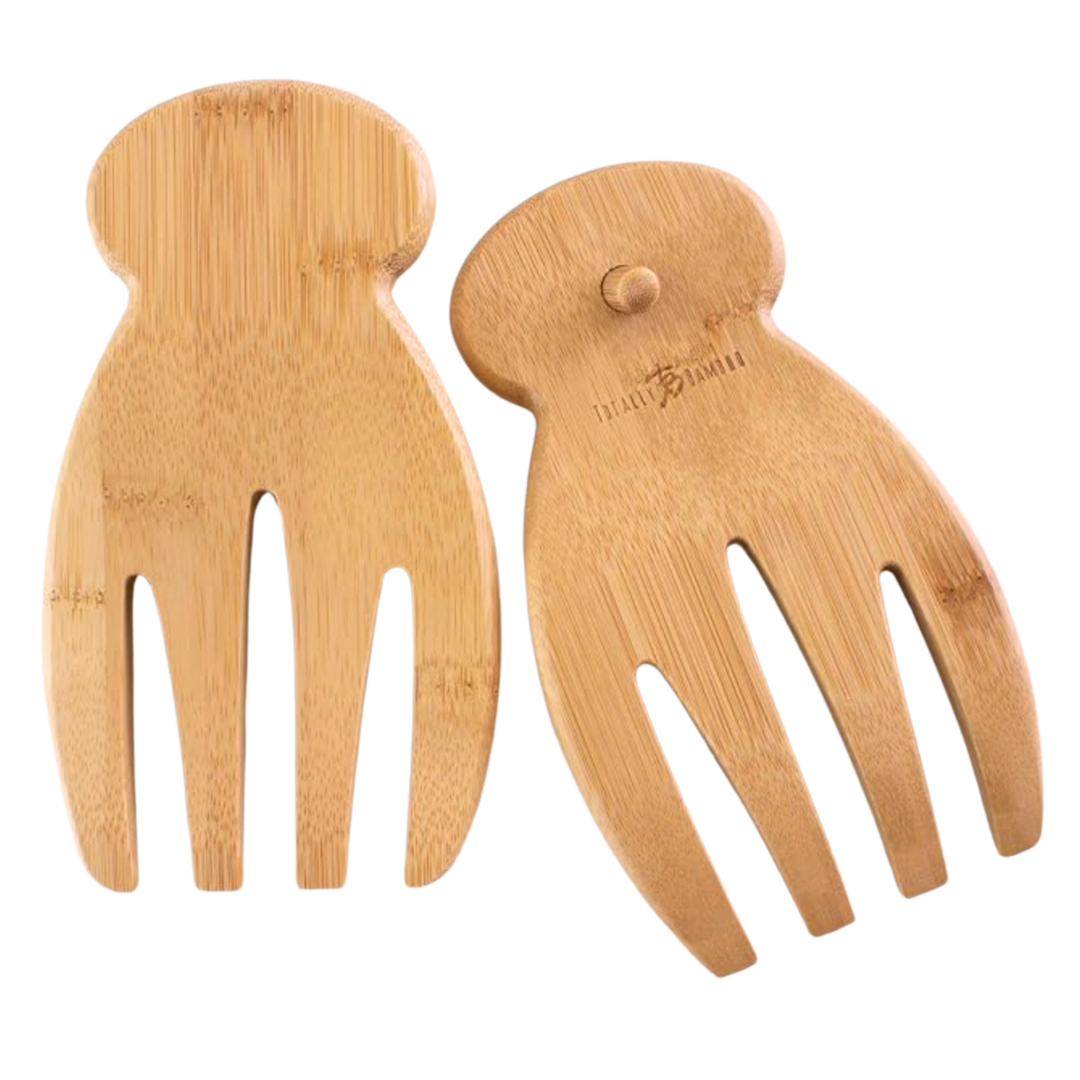 TOTALLY BAMBOO Hand Shaped Salad Servers Default Title