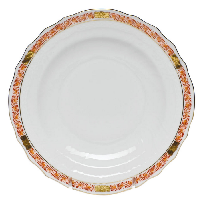 HEREND Chinese Bouquet Garland Rust Salad Plate