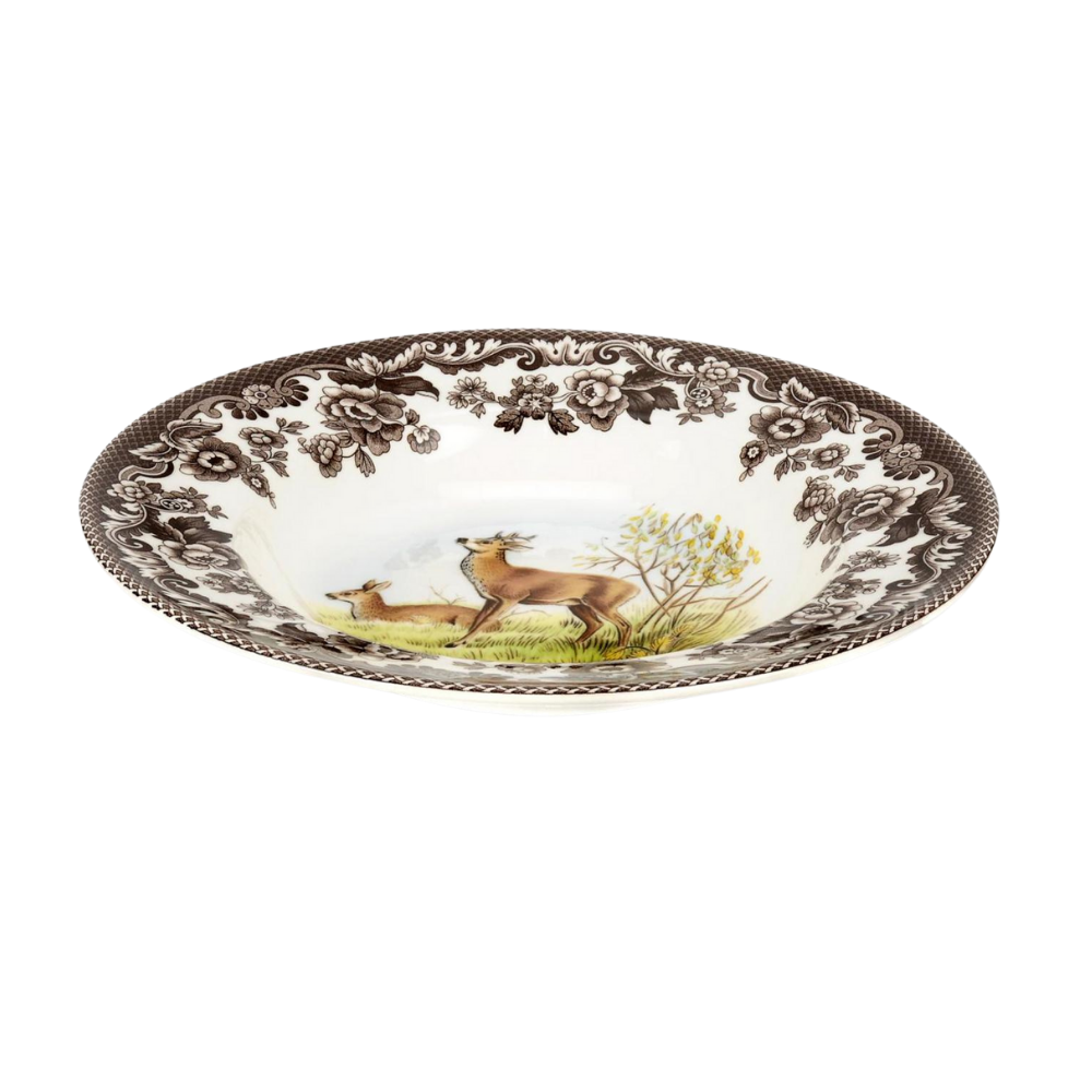 SPODE WOODLAND DEER SOUP PLATE